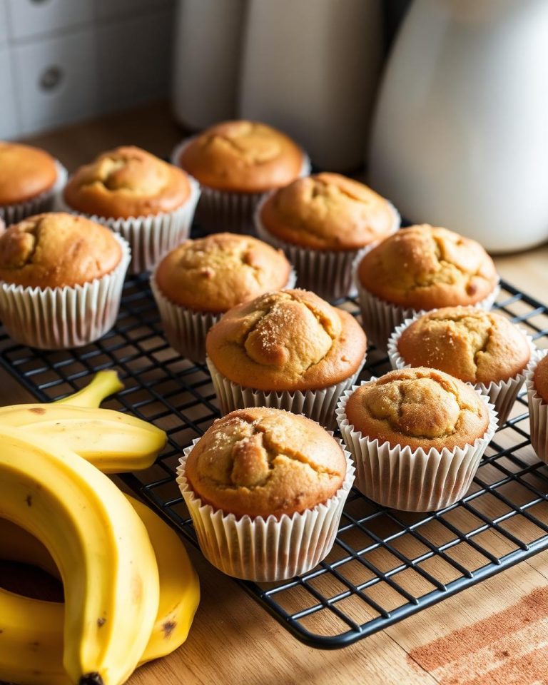 Cozy bakery-style banana bread muffins